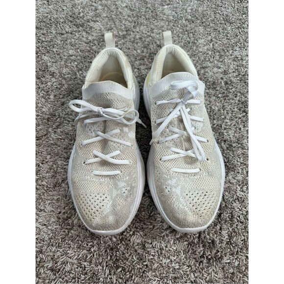 SOREL Women's 7 Explorer Blitz Stride Lace Sneakers Cream Knit Mesh Athletic Gym - Picture 8 of 14